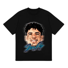BIG FACE T shirts Pure Cotton High-Street Fashion
