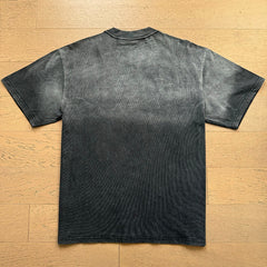 Valeforever Vale T Shirts Washed black with a distressed finish and hot-fix rhinestones.