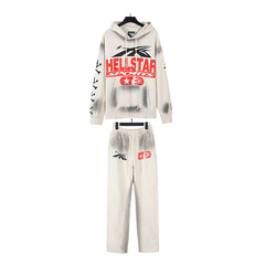 Hellstar Hoodie And Pants Two-Piece Set High-quality pure cotton high-street clothing