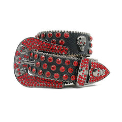 Hip-hop punk rhinestone belt skull punk full of diamonds