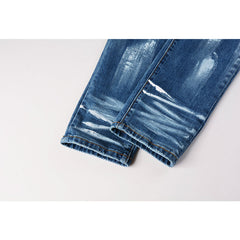 Mens trendy purple jeans 100% cotton Pure Cotton High Street Trend