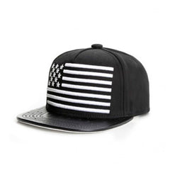 Trendy flat brimmed snapback hatsusa american flag