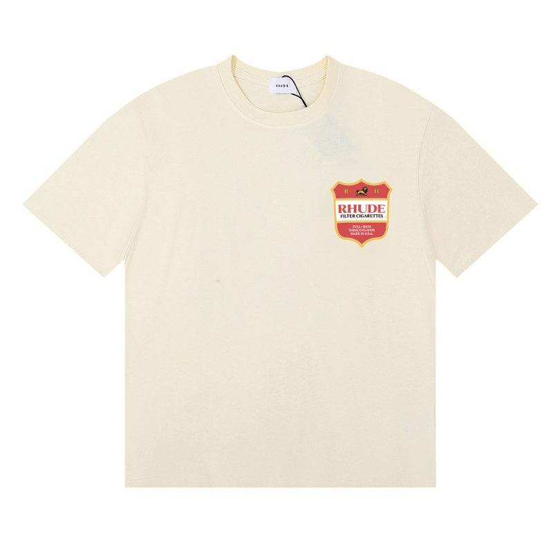 Rhude T Shirts Stylish Red textured pattern print