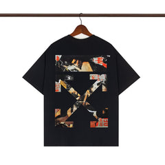 OFF WHITE T SHIRTS High-quality pure cotton high-street style