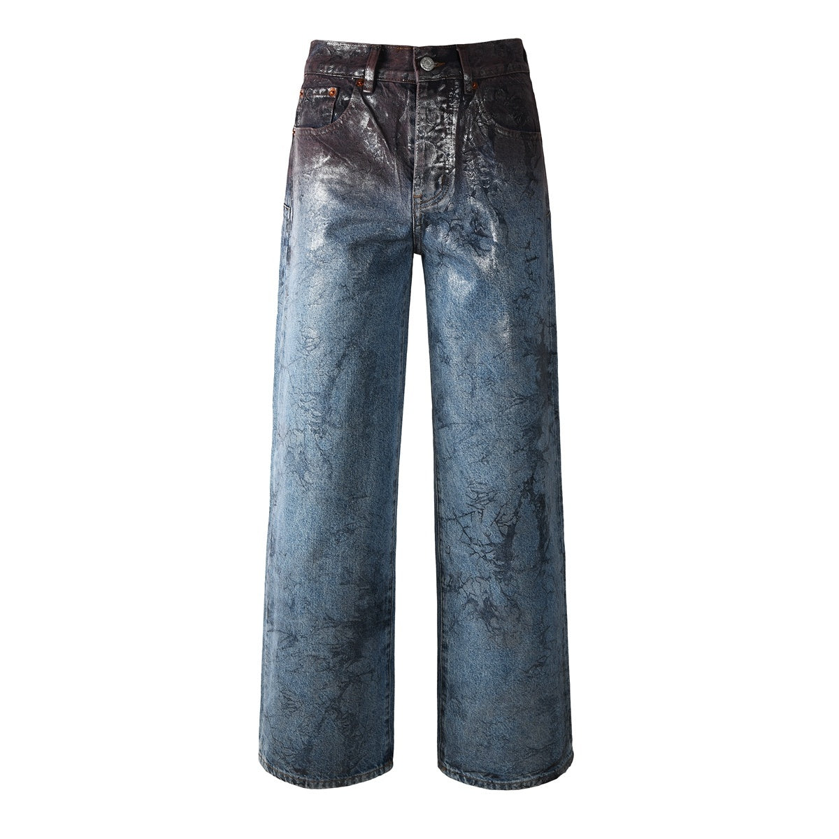 Mens trendy purple jeans 100% cotton Rhinestones #109