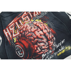 Hellstar Long Sleeve Shirts Hip-hop loose oversize High-quality pure cotton high-street clothing