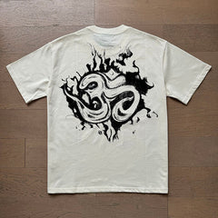 Hellstar  T Shirts Retro style high street trend High-quality pure cotton high-street clothing