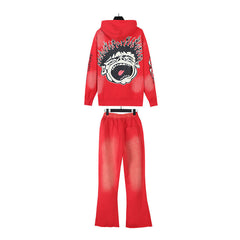 Hellstar Hoodie And Pants Two-Piece Set High-quality pure cotton high-street clothing