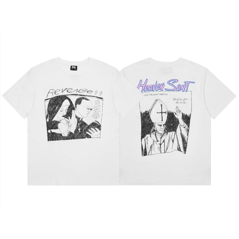 Revenge T Shirts High-quality streetwear with trendy Painted decoration