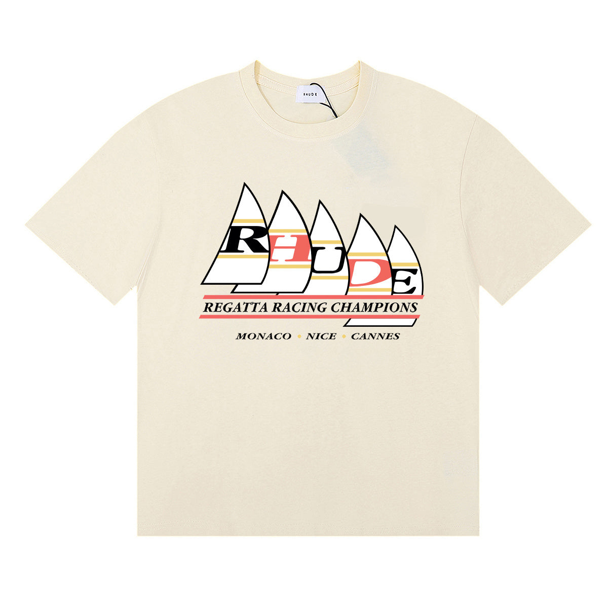 Rhude T Shirts Regatta Champions Short Sleeves
