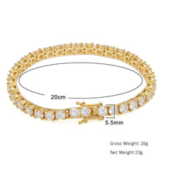 Bracelet ins Tennis Chain Trendy Diamond Jewelry St. Valentine's Spectrum