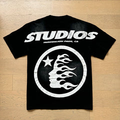 Hellstar T Shirts Retro style high street trend High-quality pure cotton high-street clothing