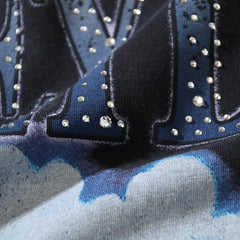 Valeforever Vale T Shirts Washed-effect rhinestone print