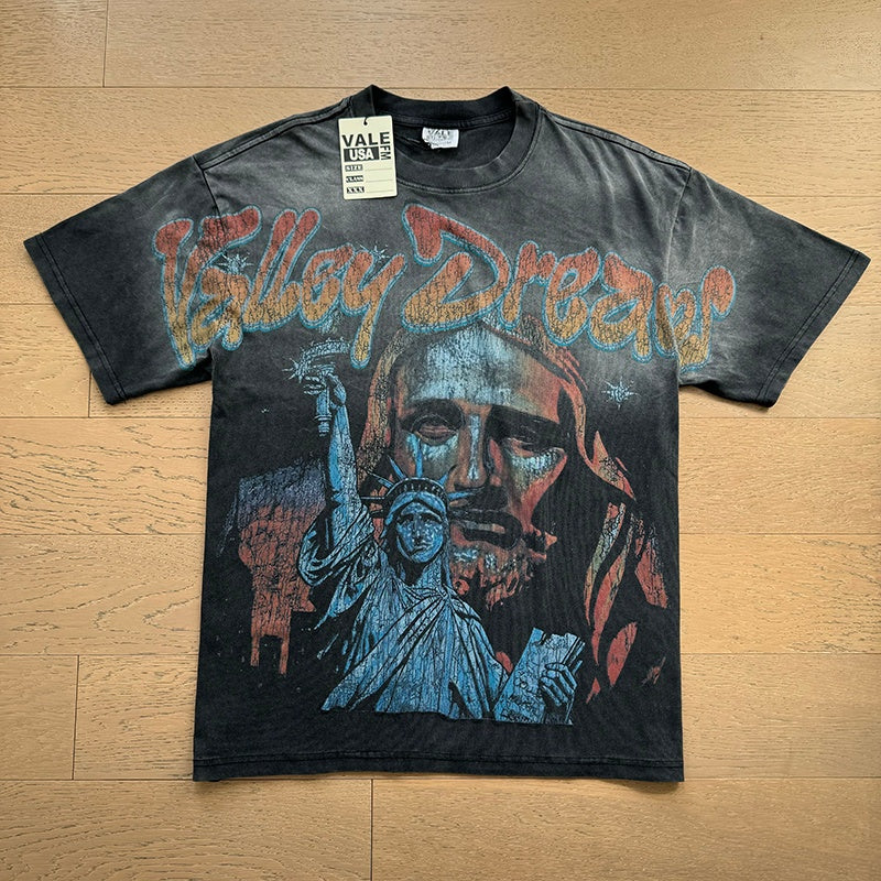 Valeforever Vale T Shirts Vintage-style washed and distressed look