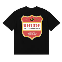 Rhude T Shirts Stylish Red textured pattern print