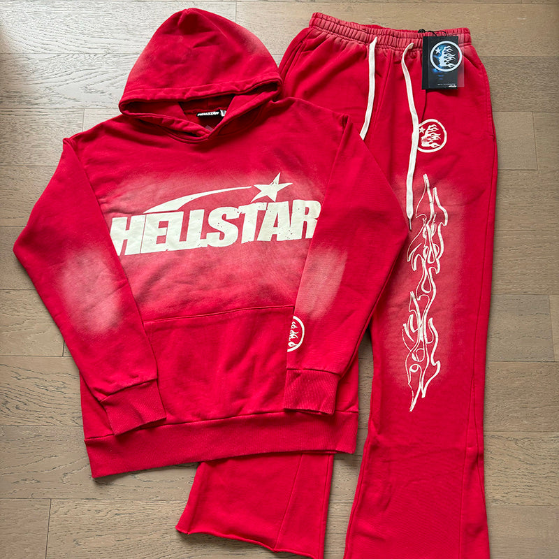 Hellstar Hoodie And Pants Two-Piece Set High-quality pure cotton high-street clothing