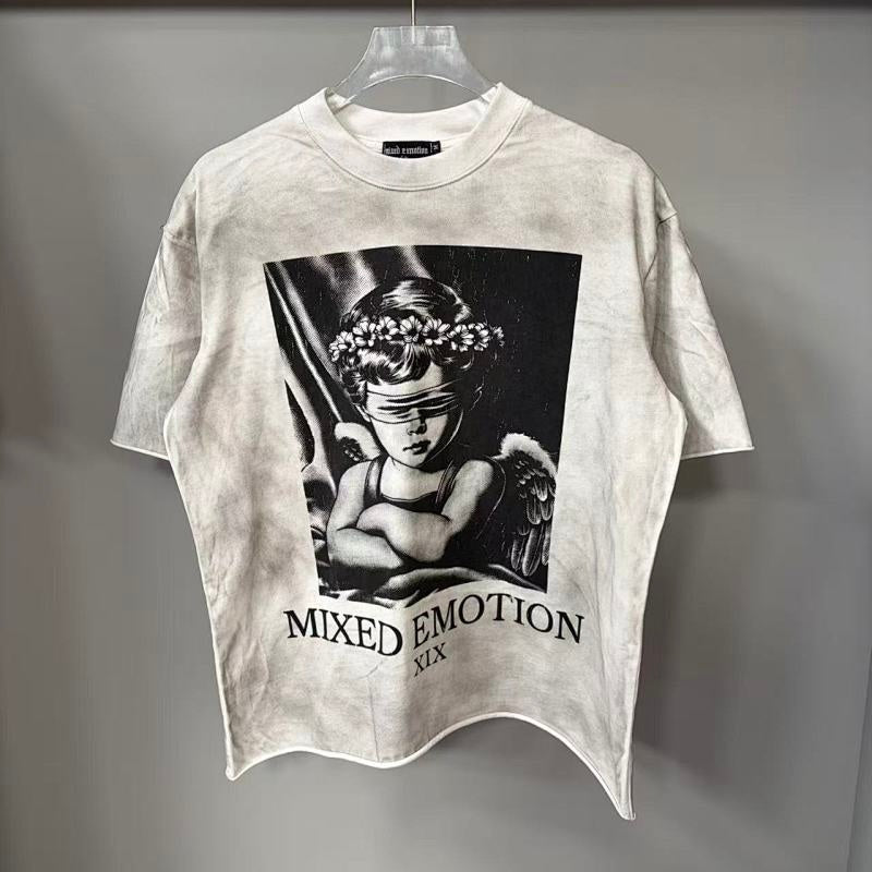 MIXED EMOTION T SHIRTS High-quality streetwear made from 260g pure cotton fabric.