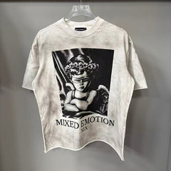 MIXED EMOTION T SHIRTS High-quality streetwear made from 260g pure cotton fabric.