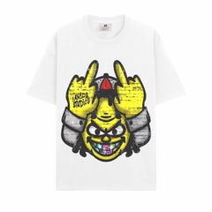 BIG FACE T shirts Pure Cotton High-Street Fashion