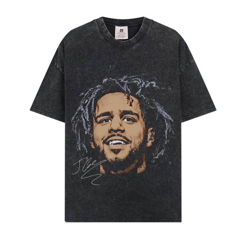 BIG FACE T shirts Pure Cotton High-Street Fashion