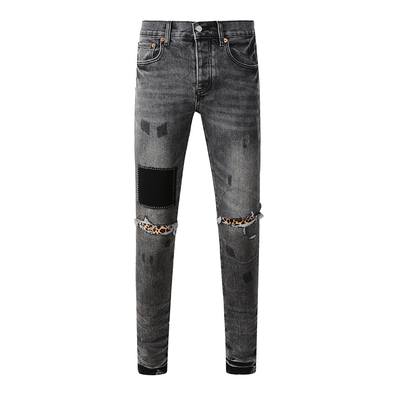 Mens trendy purple jeans 100% cotton Pure Cotton High Street Trend