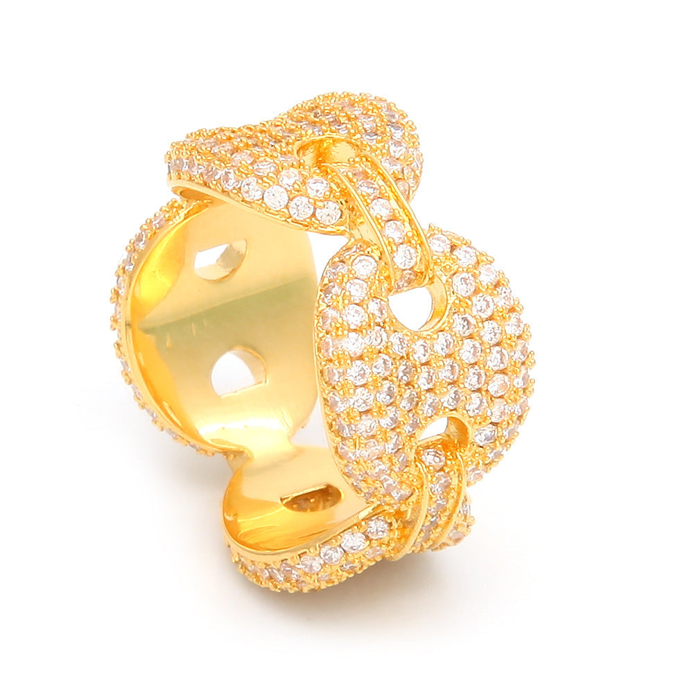 Rings Pig Nose Ring with AAA Zircon St. Valentine's