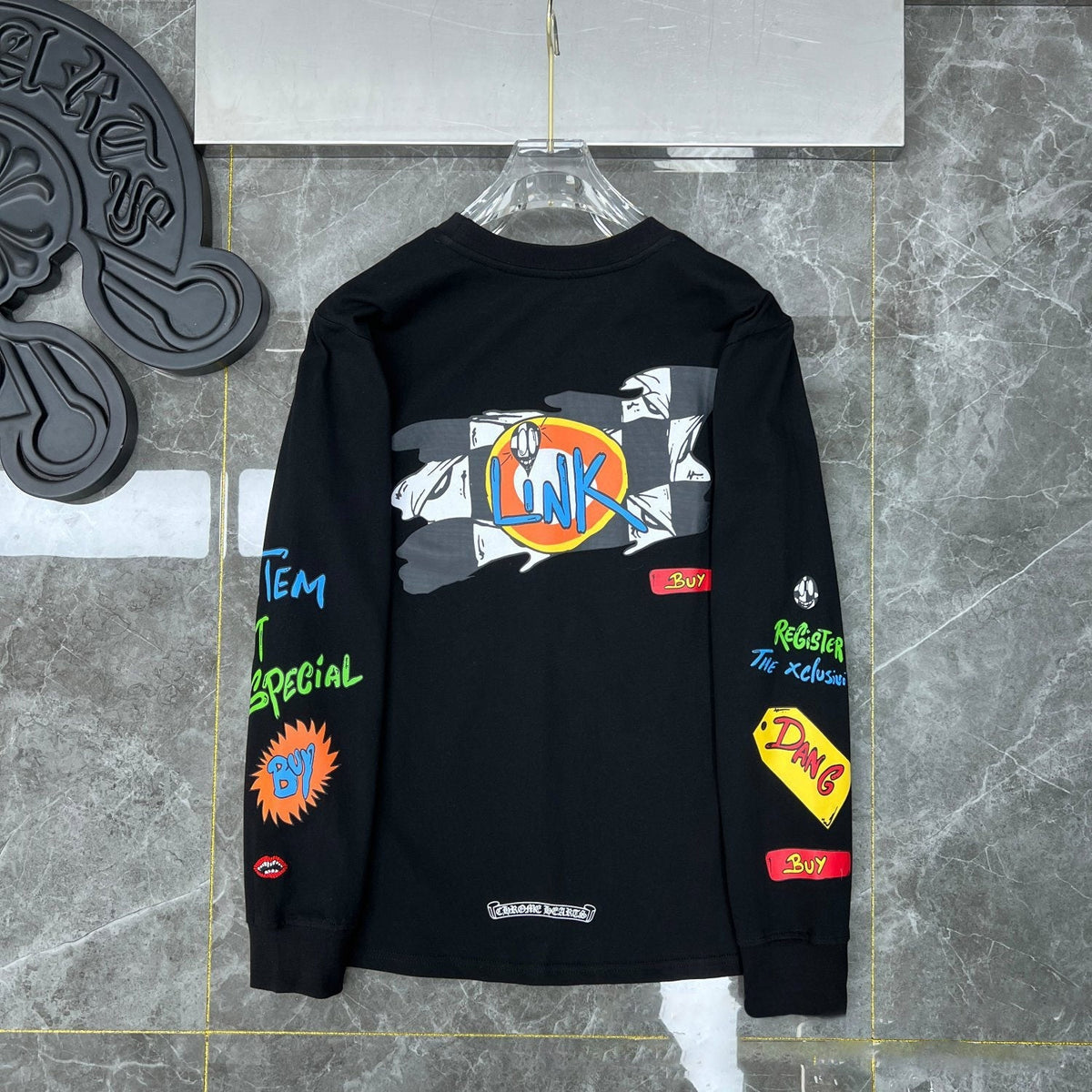 CHH  Heart Long Sleeve Shirt Unisex Fashion Loose Long Sleeve Shirt