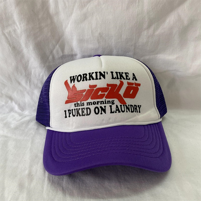 IAN CONNOR SICKO TRUCKER Hat Lettering Fashion