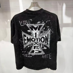 MIXED EMOTION T SHIRTS High-quality streetwear made from 260g pure cotton fabric.
