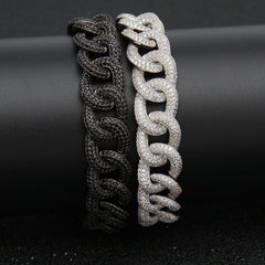 Bracelet Copper with Zircon Cuban Bracelet Hip Hop ins Spectrum St. Valentine's