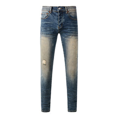 Mens trendy purple jeans 100% cotton Pure Cotton High Street Trend