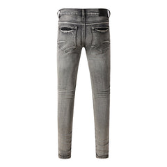 Mens trendy purple jeans 100% cotton Pure Cotton High Street Trend