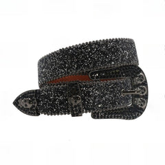 Hip-hop punk rhinestone belt skull dark style