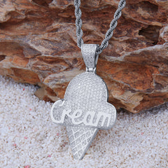 Jewelry Copper Microencrusted Zircon Jewelry Necklace Hip Hop Spectrum St. Valentine's