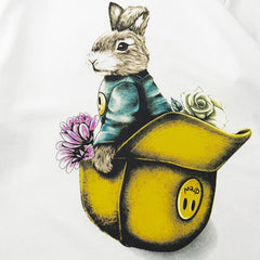 DREW HOUSE T Shirts  Rabbit print on a seated hat