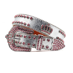 Hip-hop punk rhinestone belt rhinestone crown belt