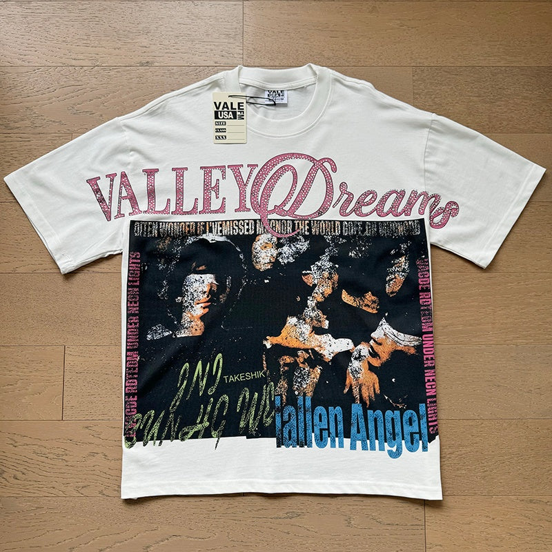 Valeforever Vale T Shirts White print with heat-set rhinestones