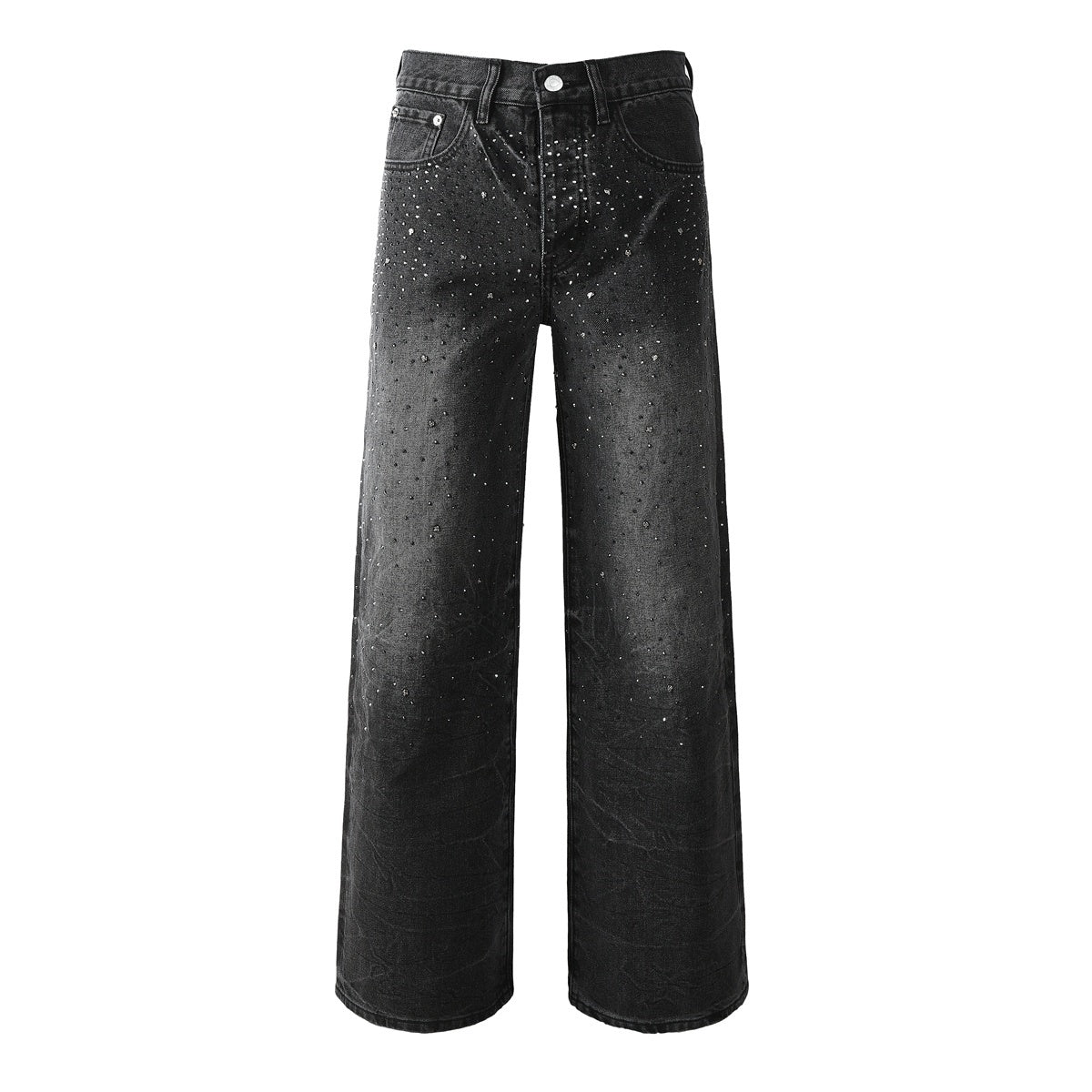 Mens trendy purple jeans 100% cotton Rhinestones #105
