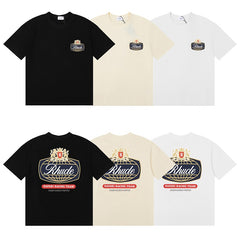 Rhude T Shirts Stylish Print on Back