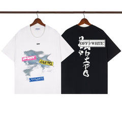 OFF WHITE T SHIRTS High-quality pure cotton high-street style