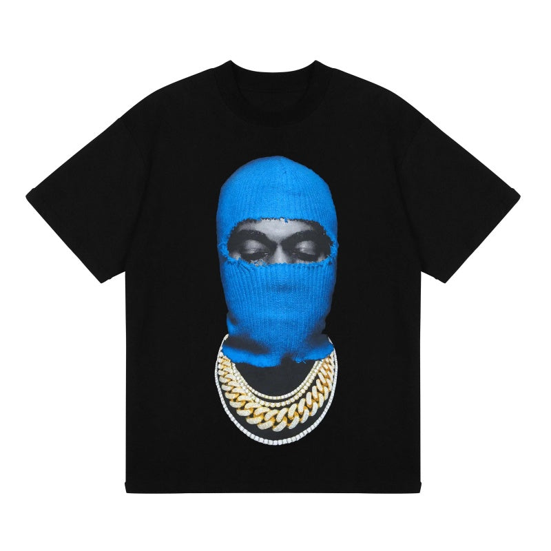 BIG FACE T shirts Pure Cotton High-Street Fashion