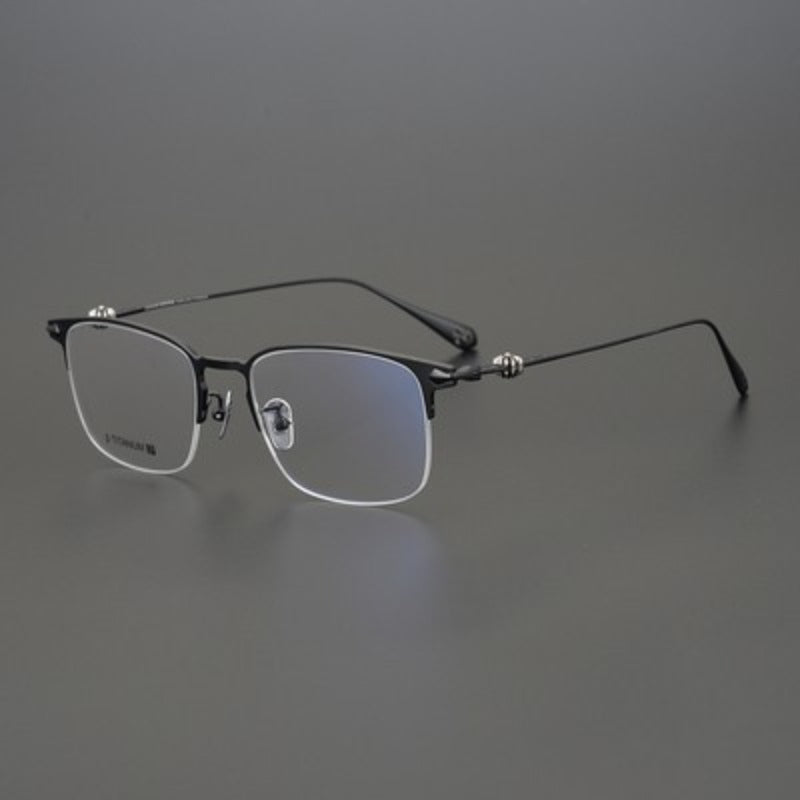 CHH Chrome Hearts Glasses Japanese Refined Versatile Business Square Pure Titanium Ultra Light Glasses Frame