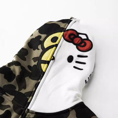 Bathing Ape Bape Hoodie Hello Kitty Camouflage Sweater Men