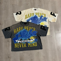 RARE PEACE T SHIRTS High-quality streetwear made from 260g pure cotton fabric.
