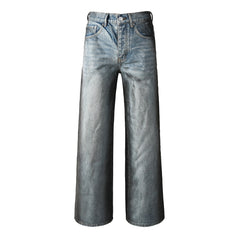 Mens trendy purple jeans 100% cotton Rhinestones #102