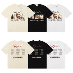 Rhude T Shirts Letter cotton trend