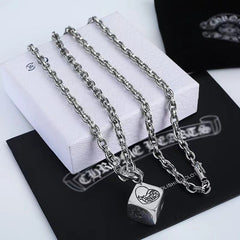 CHH Chrome heart Cross Necklace Square Dice Pendant Men