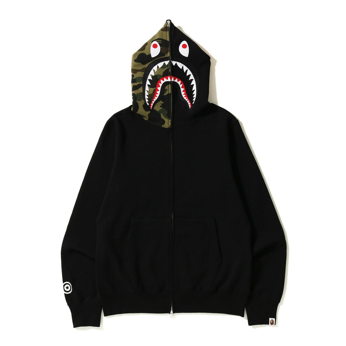 Bathing Ape Bape Hoodie Splicing Camouflage Sweater Cardigan Hooded