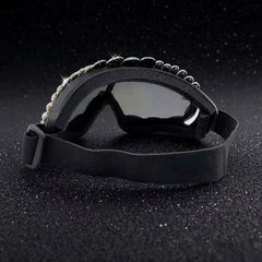 Trendy punk glasses colorful crystal