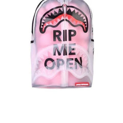 RIP ME OPEN Bag Shark teeth spoof Shark Sport Backpack Student Transparent Volume Leisure Travel